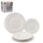 Grafički prikaz modernih bijelih tanjira 18/1 od kvalitetnog porcelana za elegantno serviranje