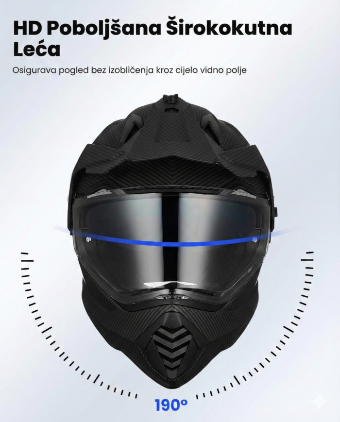 Full Face Enduro Kaciga 3u1 FGN Carbon - Image 3