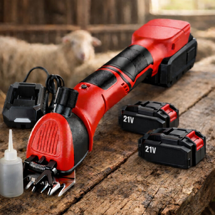 Aku Makaze za Šišanje Ovaca 21V – Set sa 2 Baterije i Punjačem - Image 2