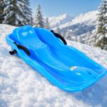 Dječije plastične sanke sa naslonom i ručkama za sigurnu i zabavnu vožnju po snijegu