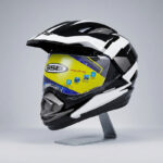 Full Face Enduro kaciga GSB crno bijela