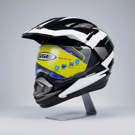 Full Face Enduro kaciga GSB crno bijela