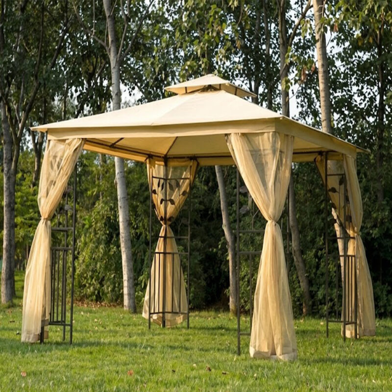 Vrtna pergola tenda paviljon 3x3 m sa zavjesama za dvorište i terasu