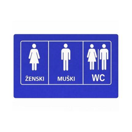 Znak WC MuškiŽenski Naljepnica 10X10cm