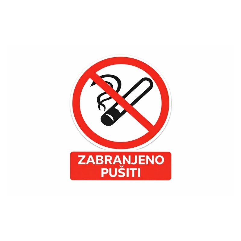 Znak Zabranjeno Pušenje Naljepnica 15x20cm