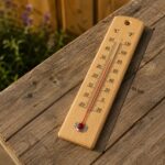 Drveni termometar 40 cm za mjerenje temperature u domu dvorištu ili vrtu