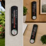 Kućni termometar crni 23 cm OT-327 za jasno mjerenje temperature u domu, kancelariji ili drugom unutrašnjem prostoru