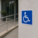 Naljepnica za invalidski parking pogodna za označavanje privatnih i javnih prostora