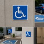 Oznaka za parking osoba sa invaliditetom 10x10 cm u praktičnom formatu
