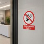 Oznaka zabrane pušenja pogodna je za kancelarije, restorane, trgovine, hodnike i druge zajedničke prostore
