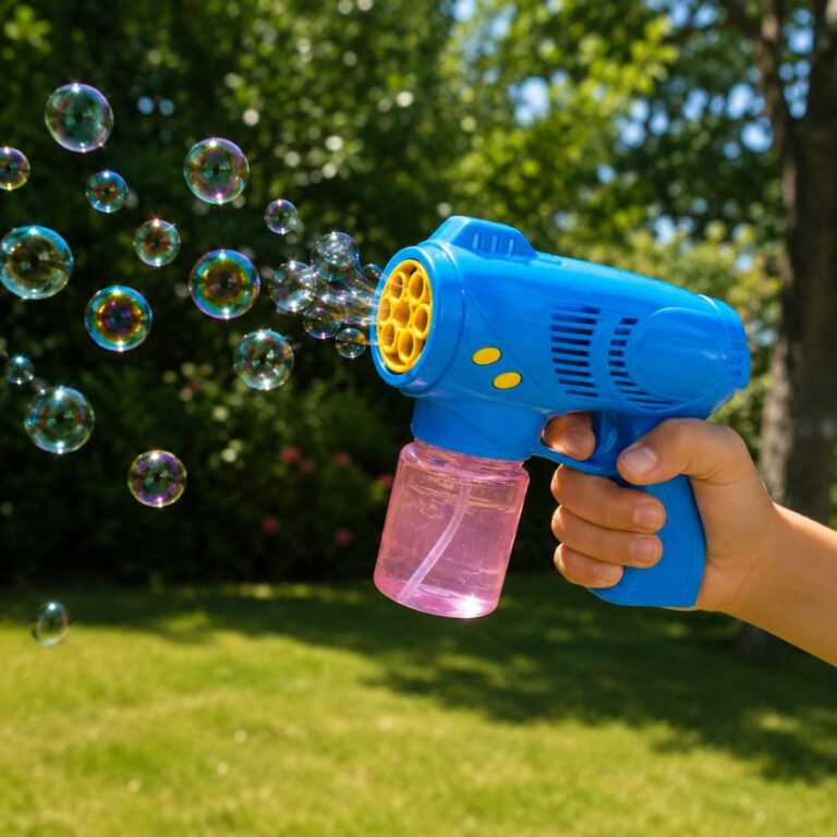 Pištolj za balončiće Bubble Gun za zabavnu dječiju igru i stvaranje velikog broja sapunskih balončića