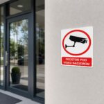 PVC oznaka video nadzor 15x20 cm pogodna za ulaze, poslovne objekte i privatne prostore.