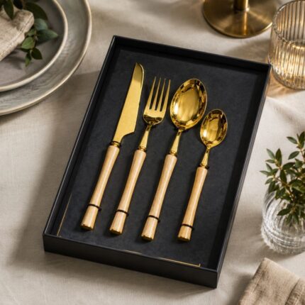 Set Escajga 24/1 Wood Line Gold