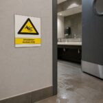 Sigurnosni znak za mokar pod pogodan je za trgovine, kancelarije, hodnike i druge javne prostore