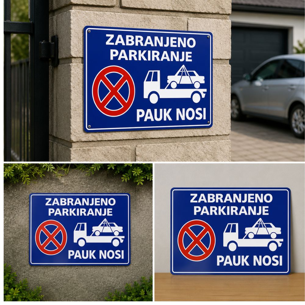 Upozoravajući znak 20x30 cm za sprečavanje nepropisnog parkiranja