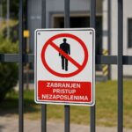 Vektorski prikaz sigurnosnog znaka zabrane ulaska neovlaštenim osobama