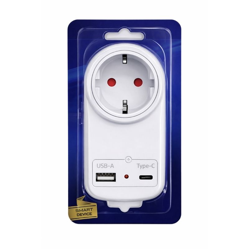 Adapter sa Utičnicom USB + Type C Adapter sa Utičnicom USB + Type C