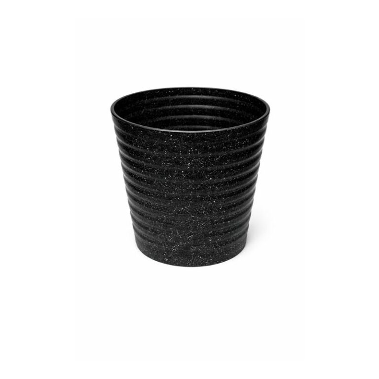Saksija za Cvijeće Rebrasta Crna