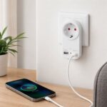 Adapter sa utičnicom USB i Type C za istovremeno punjenje uređaja