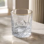 Čaša staklena zlatni rub 330ml BM-2 za elegantno posluživanje vode, sokova i viskija