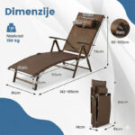 Ležaljka Sklopiva Havana Crna/Smeđa - Image 4