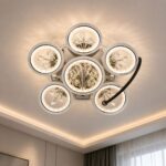LED plafonjera Flower pruža ravnomjerno osvjetljenje i dekorativan cvjetni izgled za dnevni boravak, spavaću sobu ili hodnik