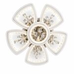 LED plafonjera Flower Ice sa modernim cvjetnim dizajnom i kristalnim detaljima