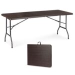 Stol Sklopivi Lanny 180x70x74cm Antracit/Smeđa Boja - Image 2
