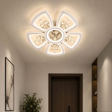 Plafonjera Flower Ice za dnevni boravak sa elegantnim LED osvjetljenjem