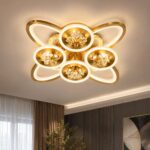 Plafonjera Gold za dnevni boravak sa LED rasvjetom i elegantnim izgledom