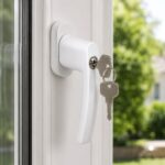 PVC ručka za prozor sa bravicom i dva ključa za sigurnu kontrolu otvaranja