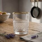 Set čaša sa zlatnim rubom 280ml od 6 komada za elegantno posluživanje pića