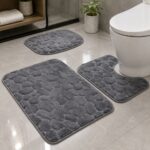 Set prostirki za kupatilo 3/1 za WC i kupatilo sa modernim dizajnom