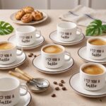 Set šoljica za espresso sa pripadajućim tacnama pogodan je za posluživanje kafe gostima i svakodnevnu upotrebu