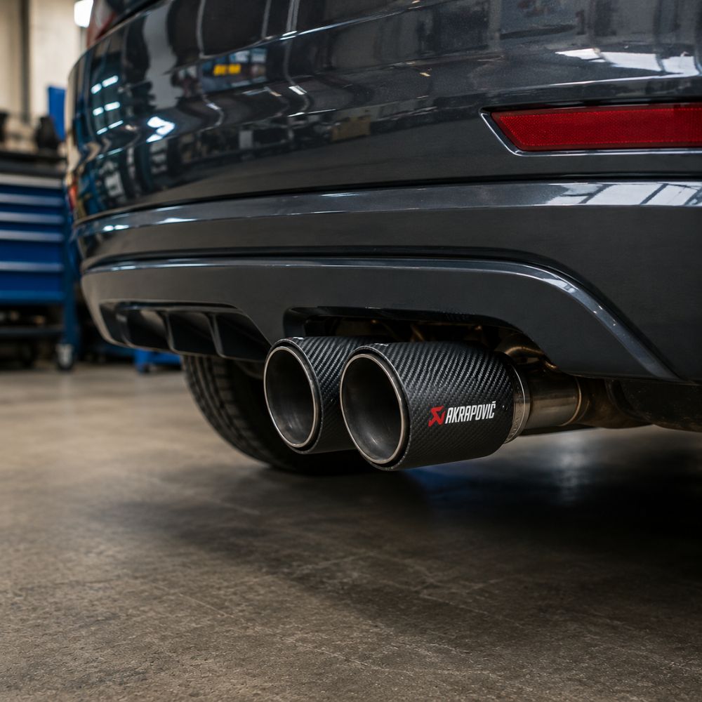 Dupli nastavak auspuha sa elegantnom završnom obradom za sportski izgled automobila