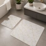 Marble Gold prostirke za kupatilo sa luksuznim zlatnim detaljima