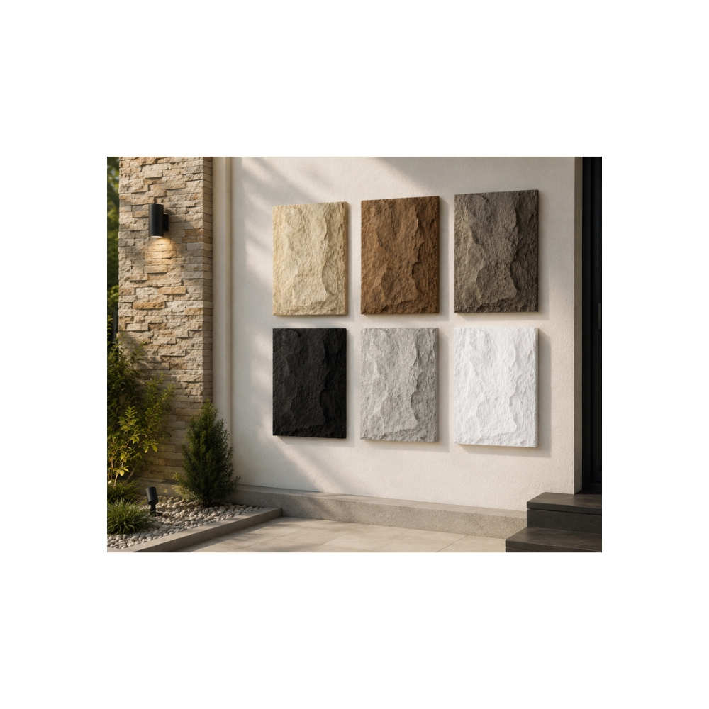 Kameni panel za zid 120x60 cm sa prirodnim izgledom i izraženom teksturom.