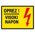 Digitalna ilustracija upozoravajuće naljepnice za trafostanice, elektro ormane i tehničke prostorije.