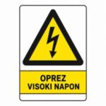 Digitalna ilustracija upozoravajuće naljepnice za elektro ormane, trafostanice i električne instalacije.