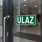 Naljepnica Ulaz 12x24 cm za jasno označavanje mjesta za ulazak