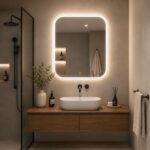 Ogledalo sa LED rasvjetom Soft Corner za praktičnu upotrebu u kupatilu