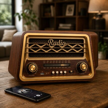 Retro radio sa Bluetoothom za reprodukciju muzike sa mobilnog telefona i drugih uređaja