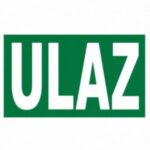 Uputna naljepnica za označavanje ulaznih vrata i pravca kretanja