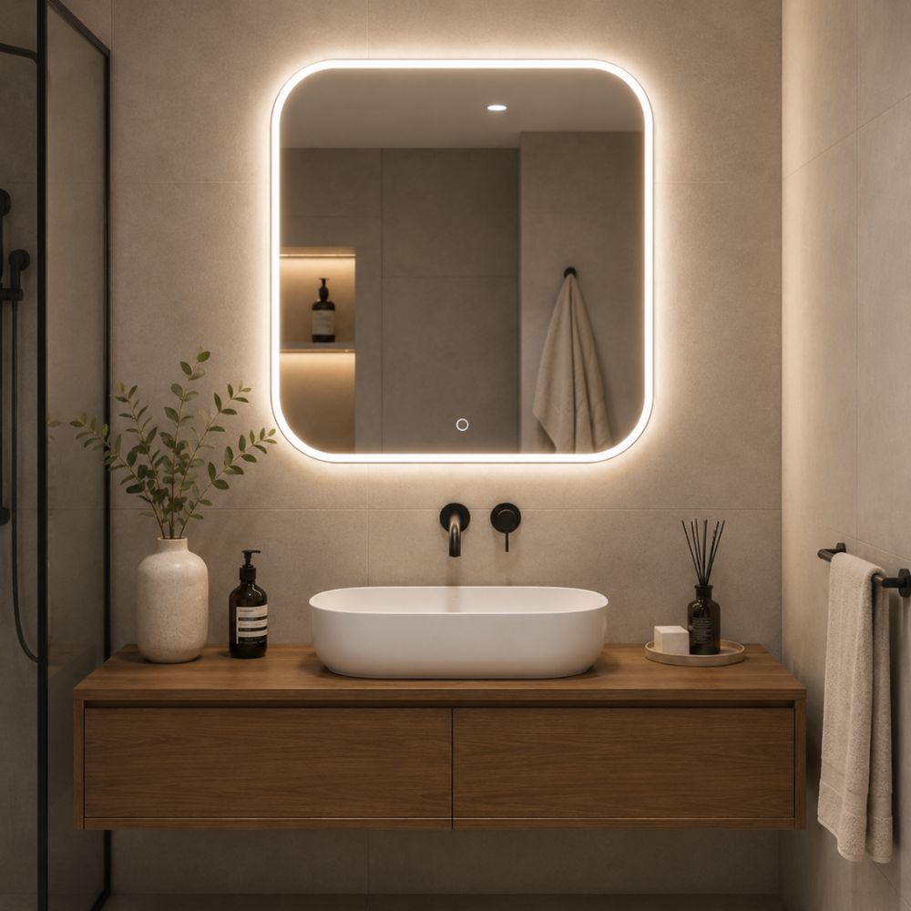 Zidno ogledalo za kupatilo Soft Corner sa zaobljenim uglovima i elegantnim dizajnom