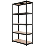 Metalna Polica Titan Flex Midnight 180x90x40 cm – 5 Etaža