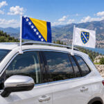 Zastavice za prozore auta BiH / Ljiljani – Set 4 komada