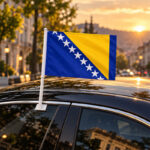 Zastavice za prozore auta BiH / Ljiljani – Set 4 komada - Image 3