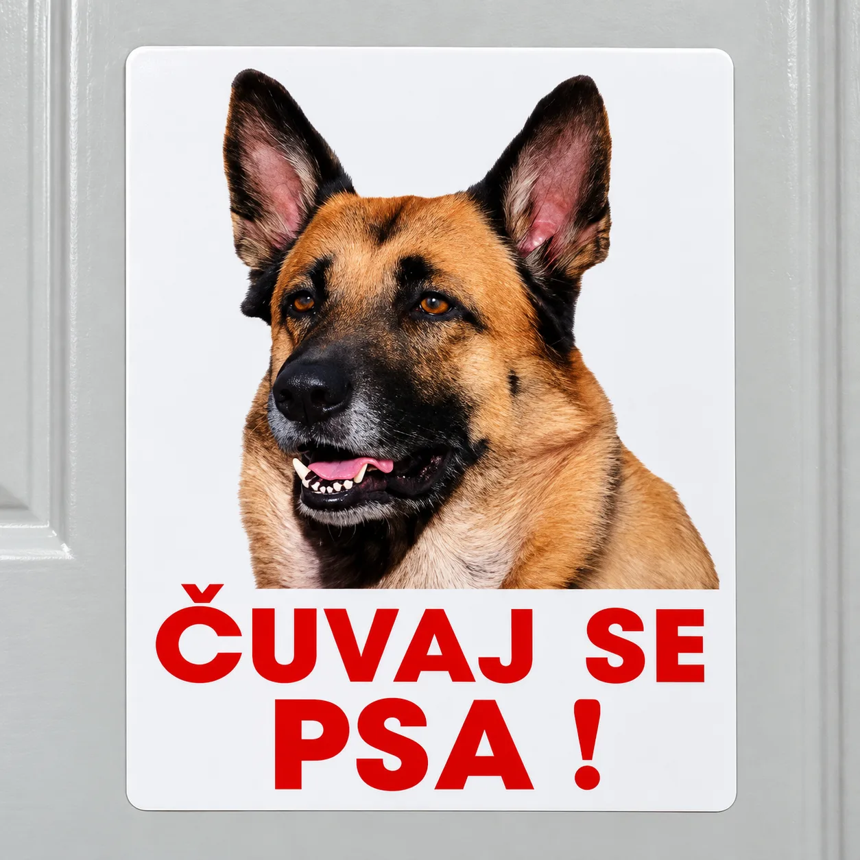 Naljepnica Čuvaj se psa 20×30 cm – detalj