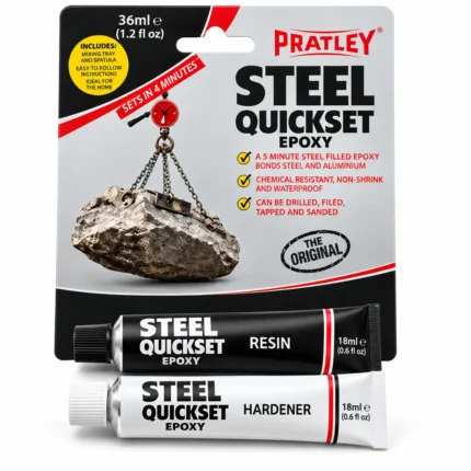 Epoksi ljepilo Pratley Steel Quickset za metal, 36 ml