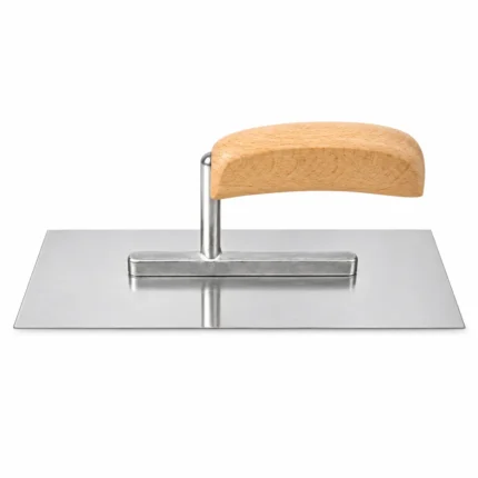 Gleter metalni ravni s drvenom ručkom – 270 × 130 mm